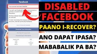 PAANO I-RECOVER ANG DISABLED FACEBOOK ACCOUNT WITHIN 30 DAYS? How to Recover Disabled FB Account?