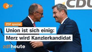 Friedrich Merz wird Kanzlerkandidat - Union ist sich einig I ZDF spezial