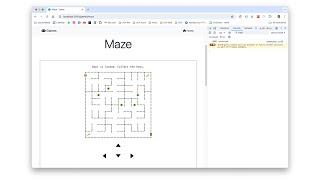 Testing maze game