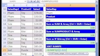 Excel Magic Trick #122: Sum With More Than 1 Criteria