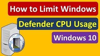 How to Limit Windows Defender CPU Usage on Windows 10 | Shaem TechBD