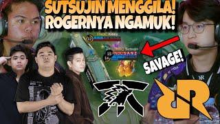 SUTSUJIN SAVAGE NGAMUK BANTAI ONIC PAKE ROGER !!! RRQ VS ONIC MATCH 1 - MPL S14