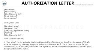 [LETTER TEMPLATE] How To Write AUTHORIZATION LETTER Step by Step Guide | Writing Practices