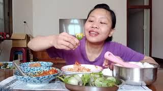 MASAK MAKAN BEGINI SAJA SUDAH ENAK  | MAKAN PAKAI LALAP SAYUR MENTAH