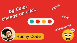 How to Change Body  Background Color On Click using HTML CSS and Javascript