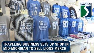 Traveling business sets up shop in mid-Michigan to sell Lions merch