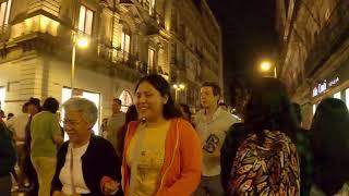 Walking at Night in Mexico City from the Park Near Bella Artes to the Zocalo  in 4k March 19, 2024