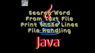 Search Word From Text File and Print those Lines Containing That Word using Java File Handling