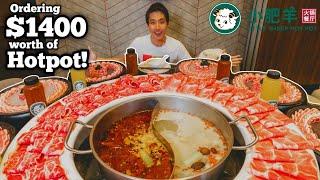 Ordering $1400 worth of Hotpot! | Premium Lamb & Wagyu Hotpot Mukbang!