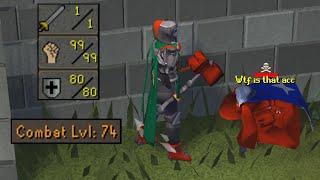 This account is INSANE (Torva + 99 Strength = 74 combat)