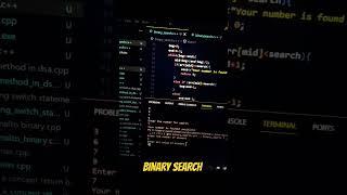 BINARY SEARCH CODE IN C++ #binary #binarysearch #simplecode #c++