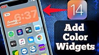 How to Add  custom color widgets on iOS 14 ?! Home screen  Setup 2020