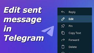 How to edit sent message on Telegram
