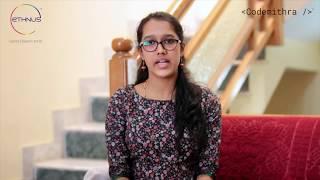 Ethnus Codemithra JOSH Scholarship Test - A testimonial from Ashwini