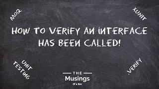 How to verify an Interface has been called | Unit Testing | XUnit | Moq