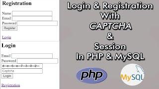 Create Login & Registration Form With Captcha & Session In PHP & MySQL | Login With Captcha In PHP