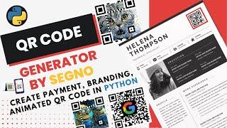 Generate QR Code Using Segno | Python QR Code Generator | Create Payment, Brand & Image QR Code