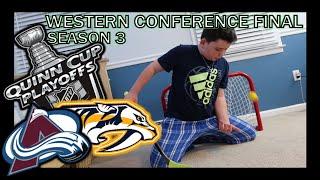 KNEE HOCKEY SEASON 3 - WESTERN CONFERENCE FINAL - AVALANCHE / PREDATORS - QUINNBOYSTV