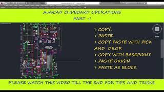 AutoCAD Copy Paste Tricks | Copy Paste Operation in AutoCAD