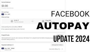 Facebook Ads Auto Pay Method in 2024