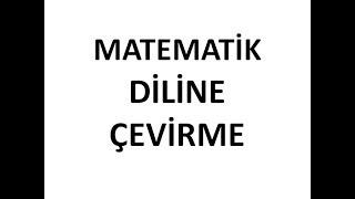 7.SINIF MATEMATİK DİLİNE ÇEVİRME Turgay Hoca Matematik SINAV UZMANI ile ANAHTAR ÇÖZÜMLER