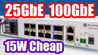 BEST Low Power 25GbE and 100GbE Switch MikroTik CRS510-8XS-2XQ-IN
