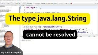 Error Java: The type java.lang.String cannot be resolved