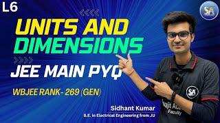 L6 Unit & Dimension  Physics JEE Main PYQ Solution | JEE | NEET | WBJEE