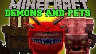 Minecraft: DEMONS AND PETS (EVIL MOBS, PETS AND BREEDING!) Lycanite's Mob Mod Showcase