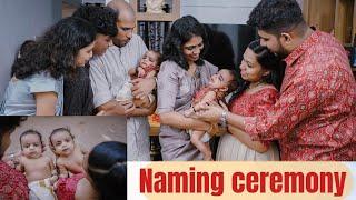 Twin baby Naming ceremony || Minivlog || 90 ceremony || Twins baby || family || happy with twins️