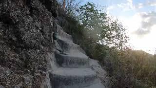 Steep climb up from Atuh beach, Nusa Penida Bali