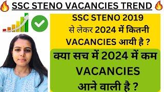 SSC STENO VACANCIES TREND FROM 2019 TO 2024 | SSC STENO 2024 VACANCIES UPDATE | SSC STENO VACANCIES