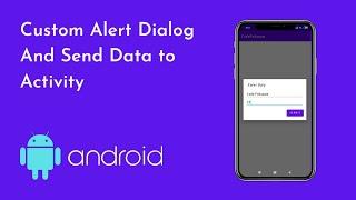 Custom Alert dialog plus send data to activity| #Android #Studio #custom #alert #dialog