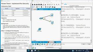 11.1.10 Packet Tracer - Implement Port Security