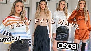 FALL TRY ON HAUL 2019 | AMAZON + ASOS COZY CLOTHES | leighannsays