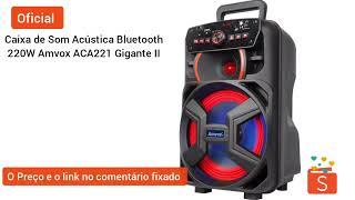 Caixa de Som Amplificada Bluetooth Amvox ACA 221 Gigante II - Bivolt