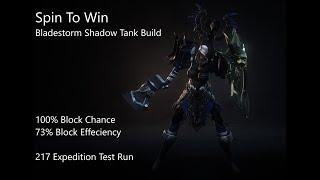 Wolcen 1.1.7.5 Spin To Win. Bladestorm Shadow Tank Build. 100% Block Chance, 73% Block Effeciency.