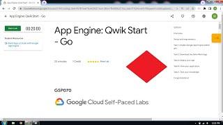 App Engine: Qwik Start -Go |[GSP070]|| solution