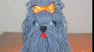 Как сделать собаку из пряжи, шерсти. Ши-тцу // Yulili Murli/ How to make a yarn/wool dog. Shih Tzu /