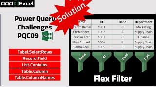 PQC09 | Flex Filter | M-CODE & User Interface | Power Query Challenge Solution