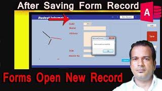 after saving form open new record using access vba