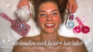 ASMR Facial on Kate Marie Baker | Marshmallow & Pearl Mask | PRX Derm Perfexion | Pink Ice Globes