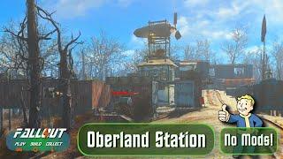 Fallout 4 Oberland Station No Mods Settlement Tour 2023. Lore Friendly Trade Post and Fort.