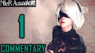 Nier Automata Walkthrough Part 1 - Introductions: Meeting 2B & 9S - The YorHa Androids