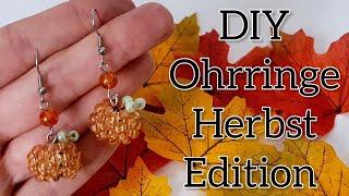 Diy Herbst Ohrringe als Kürbis/ einfach Ohrringe selber machen/ Schritt für Schritt Anleitung