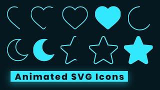 SVG Icons Animation with Html & CSS | SVG Animation