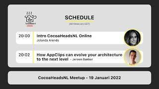 CocoaHeadsNL Online Meetup, 19 January 2022