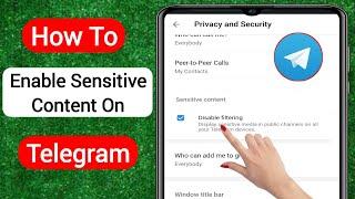 How To Enable Sensitive Content on Telegram 2023 (Android & ios) | Sensitive Content Telegram