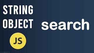 search method | String Object In JavaScript
