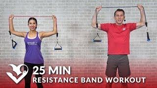 25 Min Full Body Resistance Band Workout for Women & Men - Elastic Exercise Band Workouts Training